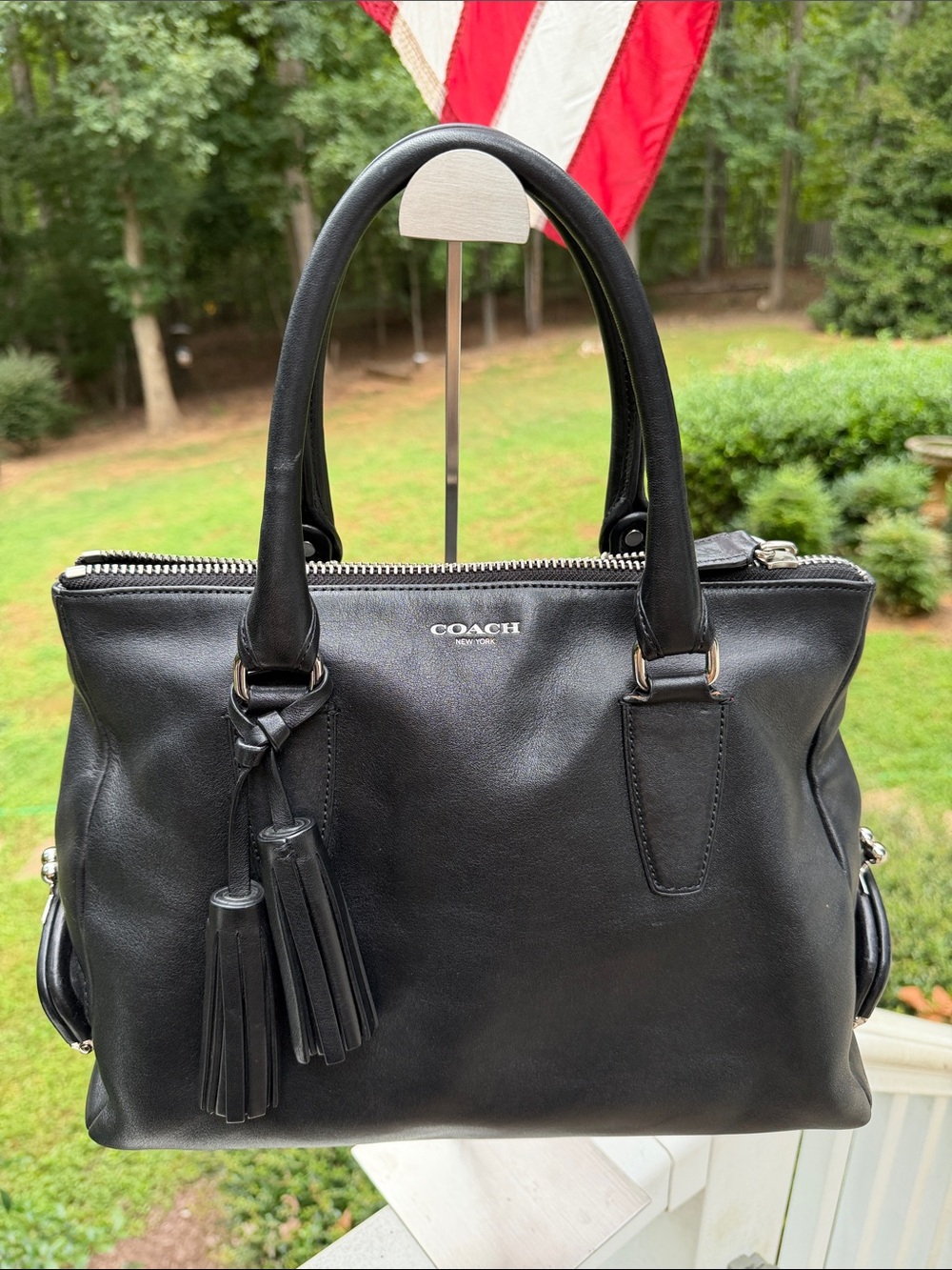 Coach Legacy Archival Top Zip Satchel / Double Kisslock Bag